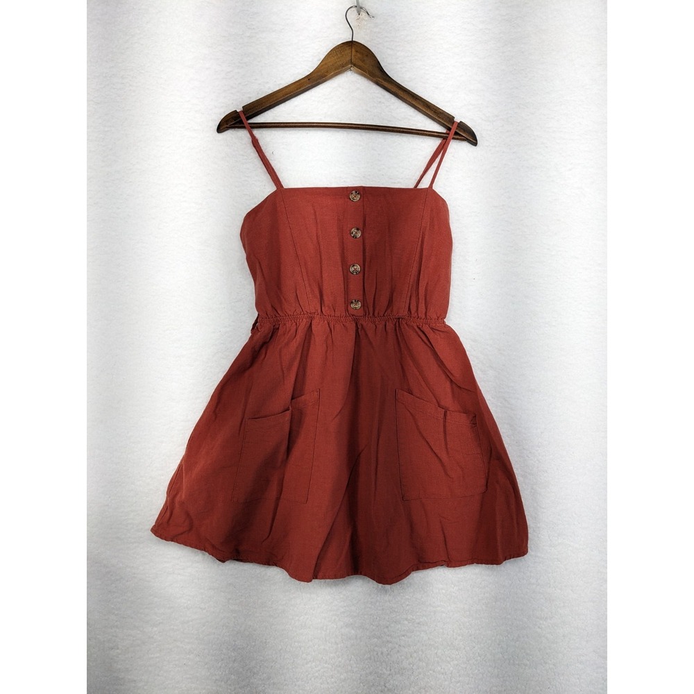 Purple Snow Women's Brick Brown Flare Mini Top Dress XL